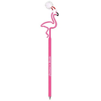 Flamingo w/Santa Hat Multi-Color Inkbend Standard, Bent Pen